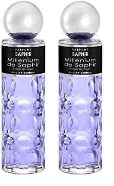 PARFUMS SAPHIR Millenium - Eau de Parfum con vaporizador para Hombre - 200 ml (8424730017343) (Paquete de 2)