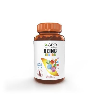 Arkopharma - Azinc® Junior Gummies - Gummies vitaminées | Bon fonctionnement du système immunitaire | Contribue à la croissance et au développement osseux normaux | 60 gummies