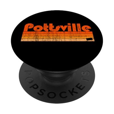 Estilo retro de los 80 en Pottsville, Pensilvania PopSockets PopGrip Adhesivo