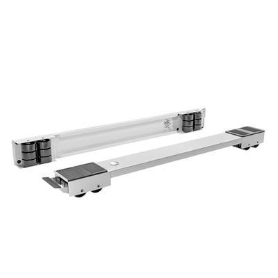 Amig - Base de machine à laver avec frein | Lot de 2 bases roulantes en acier | Plate-forme avec 24 roues pour appareils électroménagers | Charge maximale 125 kg | Extension 44-70 cm | Couleur Blanc