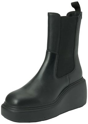 HUGO Meghan_WdChBootie_LT, Stivaletto Donna, Black, 40 EU