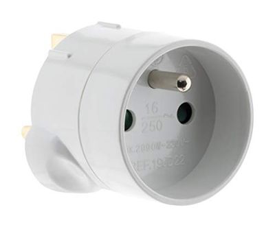 Inotech, adaptador 230 V, Inglaterra/UE, branco, 1 peça