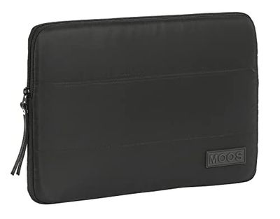MOOS SAFTA-Funda para Portatil 14' Capsula Acolchado Negro 34X25X2Cm, Color mulicolor (642286935), Unisex niños