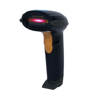 USB Lector Láser de Códigos de Barras, Lector de Códigos de Barras, Portátil, Negro, Windows, PC, Portátil, Linux, con Cable, HDWR HD42