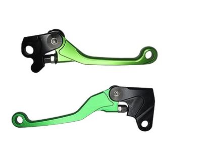 ACCOSSATO Paire de leviers verts pour Kawasaki KLX 450R de 2008 à 2020 (CC 450)