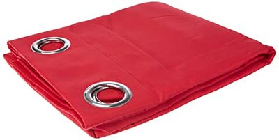 DOUCEUR D'INTERIEUR ABSOLU Cortina com furos, 140 x 280 cm, microfibra, vermelho, poliéster, 280 x 140 cm
