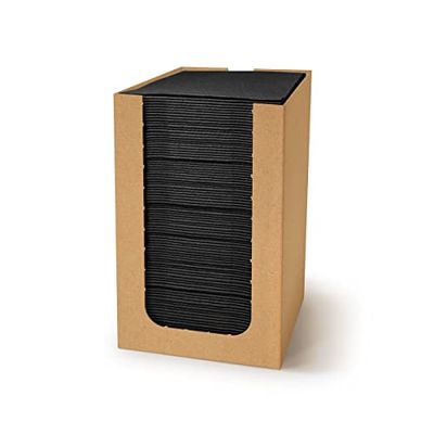 PAW - Airlaid Cocktail Napkins (20 x 20 cm) I 100 Pieces I Plain I Fabric-Like I Elegant Table Decoration I HoReCa I for Occasions Like Weddings, Parties, Christmas I Unicolour: Black