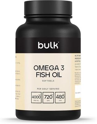 Bulk Gélules d'huile de poisson oméga 3, 1000 mg, paquet de 270, l'emballage peut varier