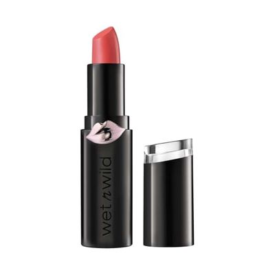 Wet n Wild, Megalast Lipstick, Long-lasting Velvety Matte Lipstick Infused with Hyaluronic Acid, Vitamins and Natural Marine Plant Extracts, Creamy Texture for Easy Application, Into the Flesh Shade