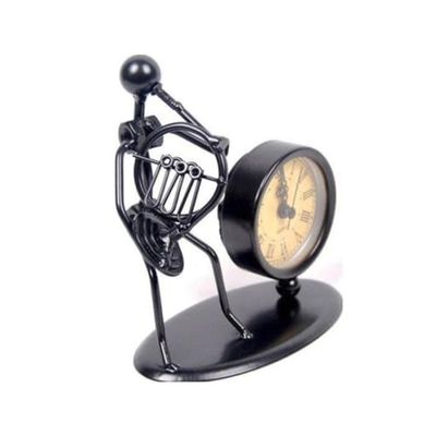 Gewa 980714 Sculpture avec horloge Motif Cor d'harmonie