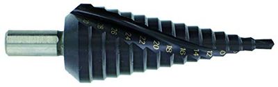 TIVOLY 11448720637 - Punta HSSE5 TiAlN conica a gradini elicoidali, colore: Nero