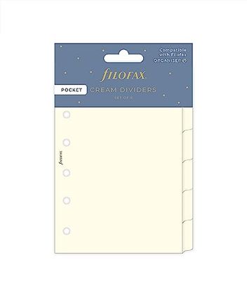 Índice de bolsillo en blanco crema 6 pestañas