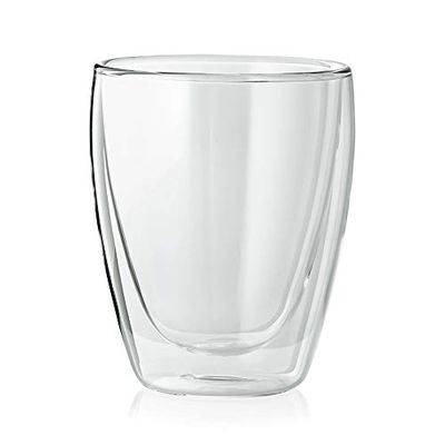 WAS 1773 023 set van 2 dubbelwandige borosilicaatglazen Xtra Cappuccino hoogte 10 cm 0,23 liter