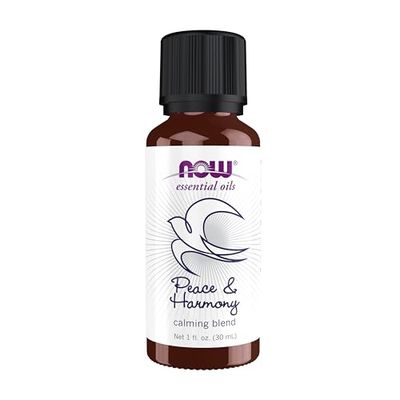 Now Foods Mistura de óleo essencial, óleo de paz e harmónia 1 unidade 30 ml