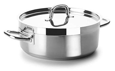 Lacor 54024s – Pentola senza coperchio, diametro 24 cm Chef Luxe