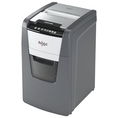 Rexel Optimum 2020150XCH AutoFeed+ 150X Destructeur de documents automatique 150 feuilles Niveau de sécurité P4 Coupe croisée pour petits bureaux 44 l
