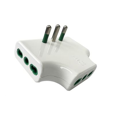 Fanton Zasilacz oszczędzający miejsce 16A na 3 wtyczki dwufazowe 10A/16A, biały