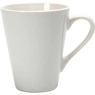 Tasses, blanc, H: 10 cm, d 5-8 cm, 1 pièce