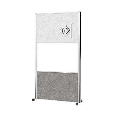 MAUL MAULconnecto, Separador acústico de 180 x 100 cm, para Oficina y Escritorio, Separador de Habitaciones Independiente con Ruedas, optima como protección Visual y Aislamiento acústico, Fieltro
