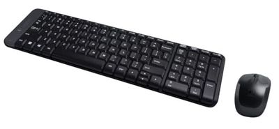 Logitech MK220 Combo com teclado e rato sem fios compacto para Windows, design QWERTY US internacional - preto