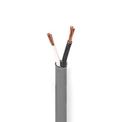 Luidsprekerkabel - 2X 2.50 mm² - koper - 100.0 m - rond - PVC - donkergrijs - rol