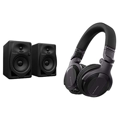Pioneer DJ DM-50D Monitor de Escritorio de 5%22 (Negro) HDJ-CUE1, DJ Auriculares
