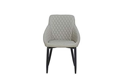 Homemania HOMCN_1172 Silla Auriga, Metal, Tela, Gris, 55 x 55 x 86 cm