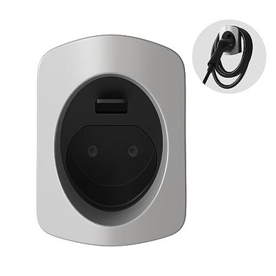 Soporte de Carga Tera EV para Cargador Tipo 2 Hecho de Material Resistente. Organizador de Soporte de Cable Accesorio de estación de Carga para vehículos eléctricos en Plata