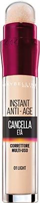 Maybelline New York Correttore Liquido Il Cancella Età, con Bacche di Goji e Haloxyl, Copre Occhiaie e Piccole Rughe, 01 Light, 6,8 ml