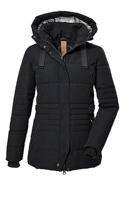 G.I.G.A. DX Femme Veste matelassée avec capuche amovible/veste fonctionnelle aspect duvet GW 25 WMN QLTD JCKT, black, 48, 39930-000