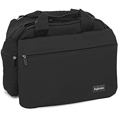 Inglesina My Babytas, zwart, luiertas voor pasgeborenen, multifunctioneel, praktisch en ruim, voor moeder en vader, thermisch vak, georganiseerde vakken