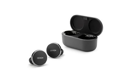 Denon PerL Pro True Wireless Earbuds, Perfil de Sonido Personalizado, Auriculares con cancelación de Ruido, Auriculares Resistentes al Agua, con micrófonos Integrados y batería de Larga duración