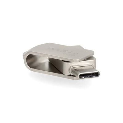 Nedis Lecteur Flash - 64 Go - USB-A/USB-C - Vitesse de Lecture : 90 Mo/s - Vitesse d'écriture : 20 Mo/s