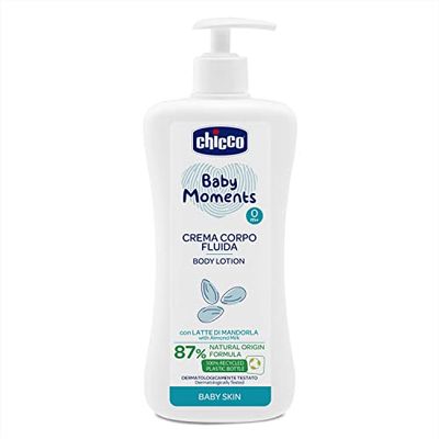 Chicco Baby Moments - Crème corporelle liquide au lait d'amande - Formule naturelle - 0+ mois - 500 ml