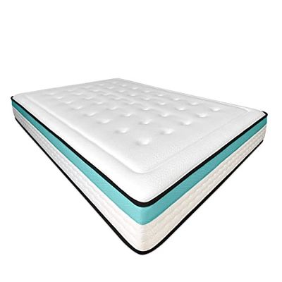 DUÉRMETE ONLINE Matelas viscoélastique Bio Max Premium avec viscogel, Ferme et Confortable, épaisseur 24 cm, Anti-acariens, antibactérien et hypoallergénique, Memory Foam, Blanc, 120 x 200