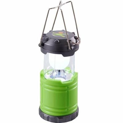 HABA Terra Kids 304152 campinglantaarn, campinglamp voor kinderen van kunststof, max. 13 cm hoog, Ø 9 cm, licht met 3 x 1,5 V AA 6 uur, met metalen beugels en opbergvak