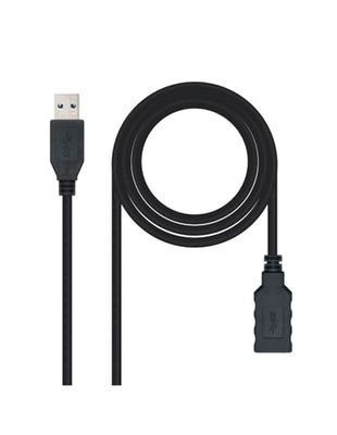 USB 3.0-kabel type A/M-A/H, zwart, 3,0 m, ideaal voor snelle gegevensoverdracht en aansluiting van elektronische apparaten.