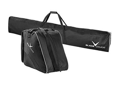 Black Crevice Unisex – set skitassen voor volwassenen, zwart/zilver, eenheidsmaat