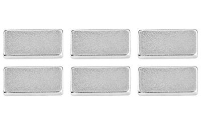 Connex DY7100008 MTS Conjunto de 6 ímanes quadrados de neodímio, força de fixação 4 kg, 0, 20 x 10 x 3 mm (6 Stück), 6