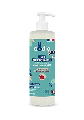 Dodie, Agua de limpieza, orgánica, para rostro, cuerpo y nalgas, desde el nacimiento, 400 ml