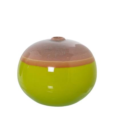 Alexandra House Living Vaas, groen, roze, keramiek, 21 x 22 x 19 cm