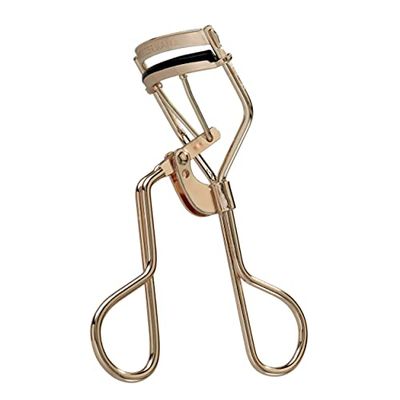 TWEEZERMAN Piegaciglia Curl 38° (per occhi a mandorla, include 3 cuscinetti di ricambio, acciaio inossidabile), Champagne