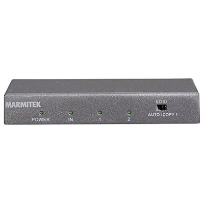 Sdoppiatore HDMI 4K60 - Marmitek Split 612 UHD 2.0-1 ingresso / 2 uscite - Ultra HD - Splitter HDMI - 3840 x 2160-60 Hz - HDR - 18 Gbs - HDCP 2.2 - Interruttore EDID - Amplificatore integrato