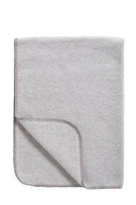 Meyco - Couverture pour bébé 100% coton fabriqué en Allemagne - Gris - 75x100 cm - Oeko-Tex certification