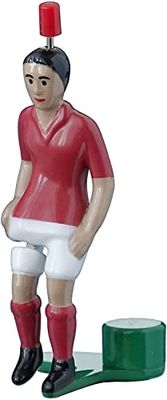 TIPP-KICK Top-Kicker Classique I Joueurs Originaux pour Petits et Grands I Jouez avec Cette Figurine dans Tous nos Jeux de Football de Table I Accessoires I Maillot Rouge I Jeu Simulation Foot