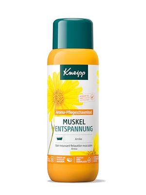 Kneipp Schiuma aromatica per la cura dei muscoli, additivo per il bagno con prezioso estratto di arnica e oli essenziali naturali di Cabreuva, rosmarino e pinus, 400 ml
