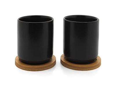 Bredemeijer Umea Vaso, Loza, Negro, 200 ml