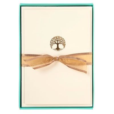 Graphique Doos met kaarten, boom - inclusief 10 kaarten met bijpassende enveloppen en opbergdoos, schattig briefpapier gemaakt van duurzaam zwaar karton, kaarten meten 8,3 cm x 12,1 cm