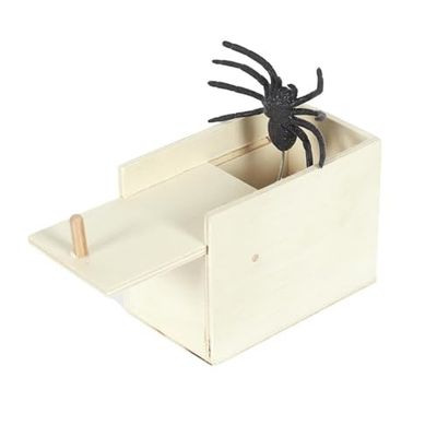 JEUX 2 MOMES Giochi 2 Bambini, EA0054, Scatola Sorpresa Ragno Nero, Marrone, Scherzo: Inganna i Tuoi Amici con Questo Spaventoso Ragno Che Salta Fuori aprendo Il Coperchio!