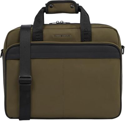Tommy Hilfiger Maletín para portátil Hombre Repreve con correa para el hombro, Verde (Army Green), Talla Única